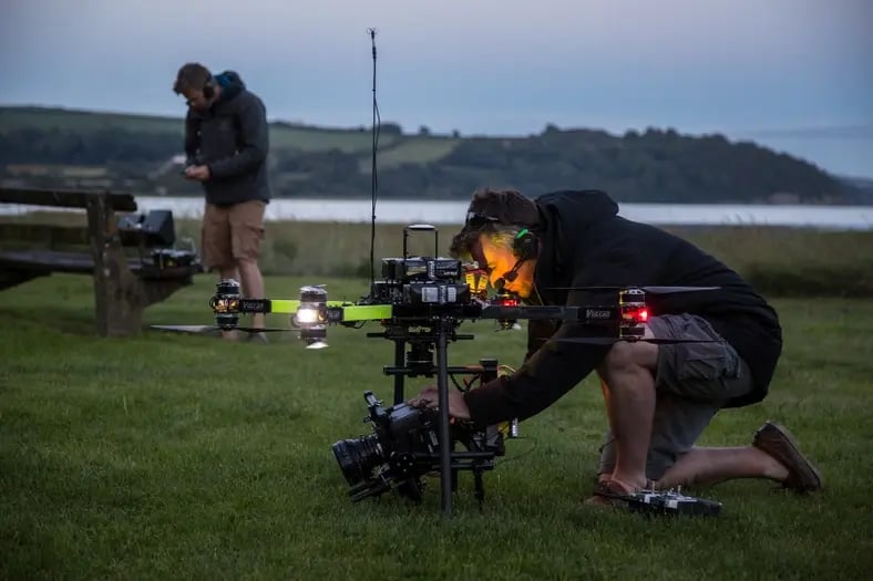 Cinema drone filming